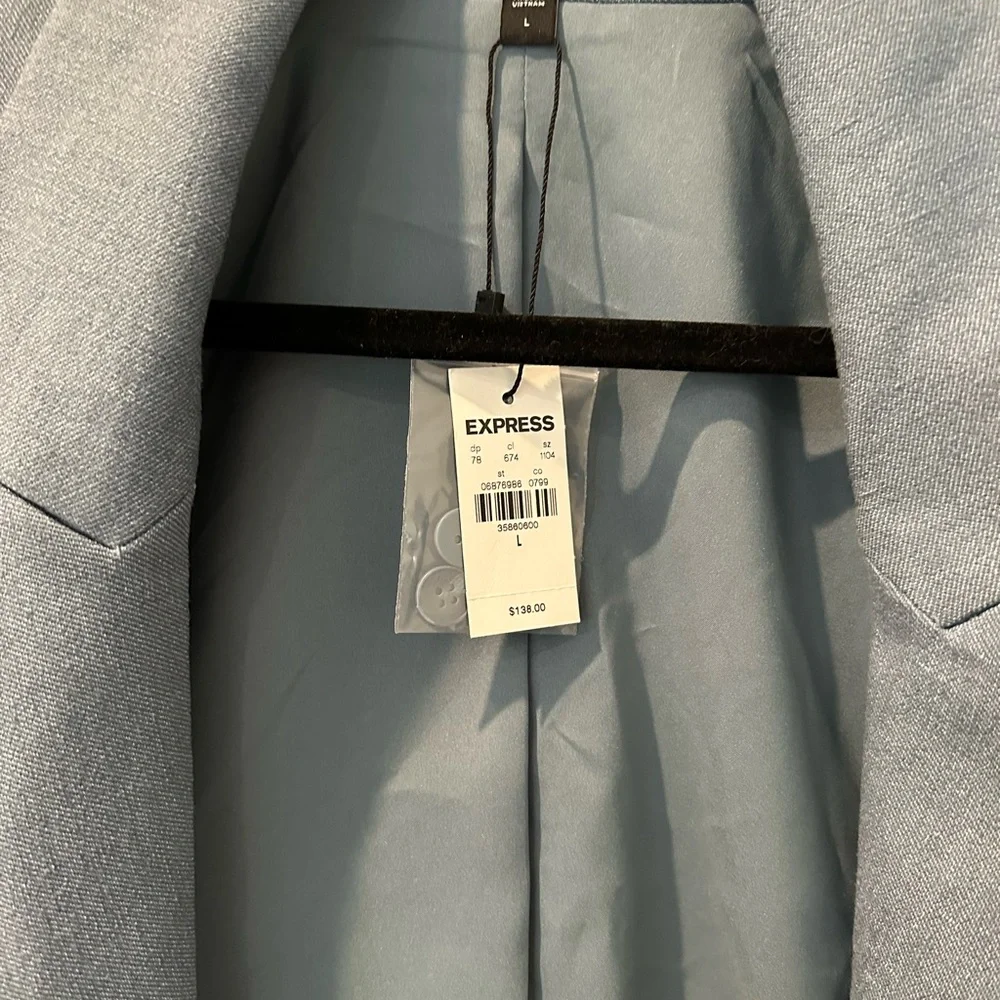 Express women’s cropped blue pantsuit size L - Picture 3 of 9